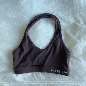 PCHEE BUM BROWN HALTER SPORTS BRA